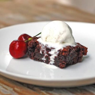 Roasted Cherry Brownies