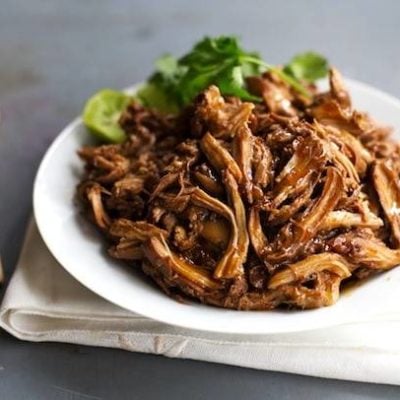 Honey Glazed Crockpot Chicken Adobo - simple pantry ingredients, hardly any hands-on time, 200 calories. | https://ultranutrition.health