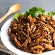 Honey Glazed Crockpot Chicken Adobo - simple pantry ingredients, hardly any hands-on time, 200 calories. | https://ultranutrition.health